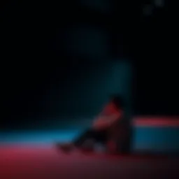 Individual sitting alone deep in thought, symbolizing the decision to withdraw from harmful activities, reflecting on life changes.