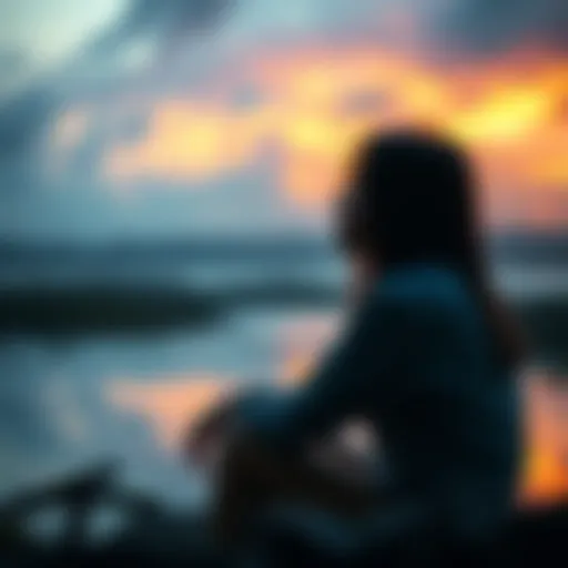 A person sitting alone with tears flowing, reflecting deep sorrow and grief.