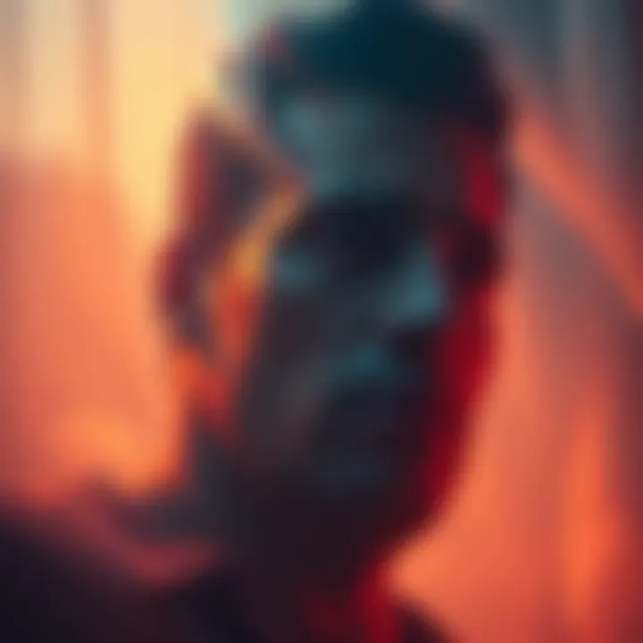 A person with a thoughtful expression, appearing to sense something important, surrounded by soft light