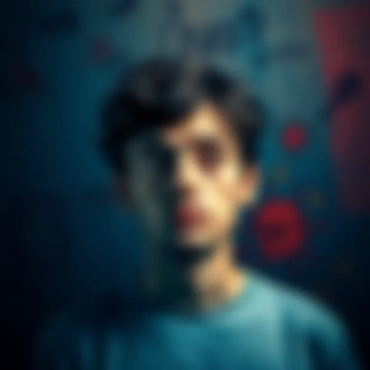 A person looking confidently while saying 'I am not crazy', surrounded by abstract thoughts and opinions, representing societal perceptions of sanity.