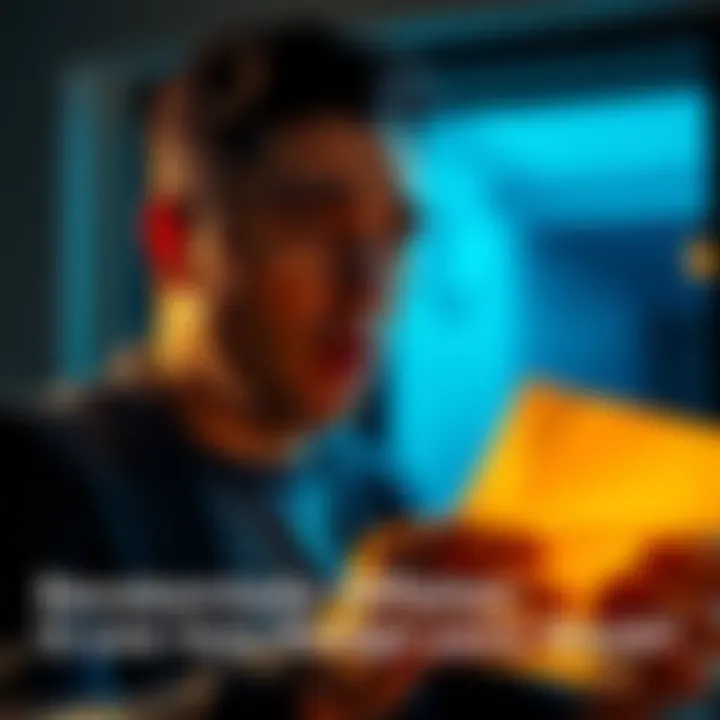 A person looking at a letter with a surprised expression, symbolizing acceptance of an offer