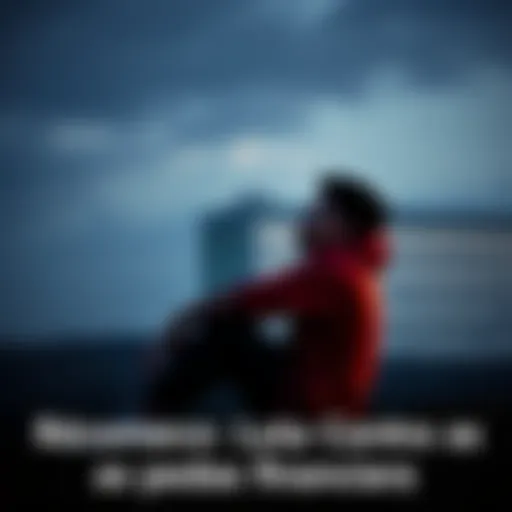 Individual sits alone with a thoughtful expression, contemplating financial losses and the path to recovery.