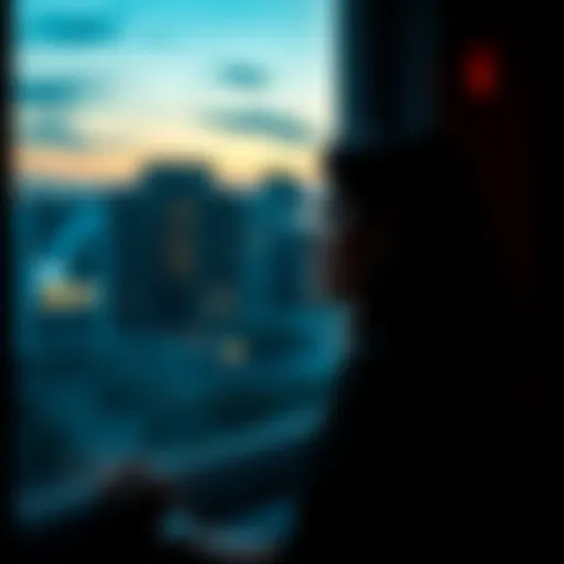 A person sitting by a window, looking thoughtful and contemplative, as they reflect on past losses and seek comfort in recovery.