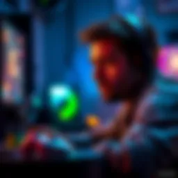 Individual looking frustrated while staring at a gaming console