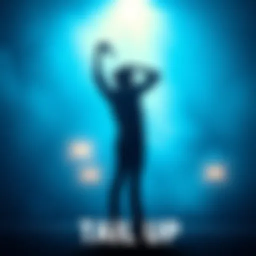 Person with Tail Up Gesture A person standing confidently with their head held high and tail up, representing positivity and determination.