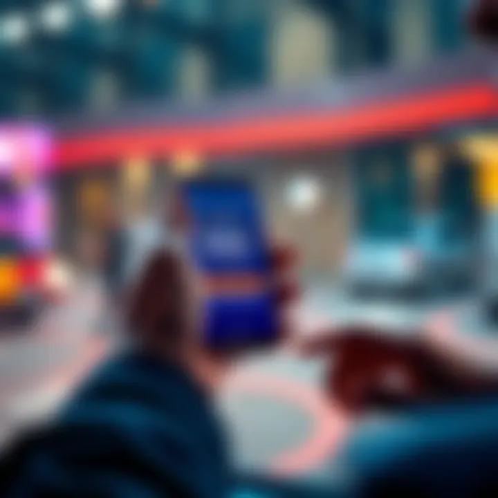 A person is holding a smartphone displaying the Stake app download screen