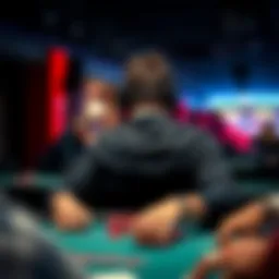A person sitting behind a poker player at a table, looking uncomfortable and tense as they observe the game.