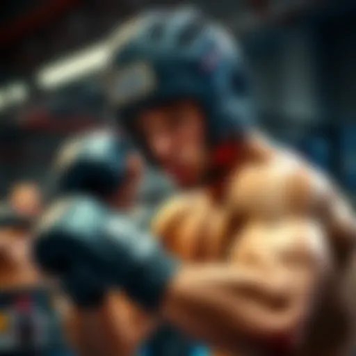 Petr Yan training in an MMA gym, focusing on his techniques and preparation for the upcoming fight.