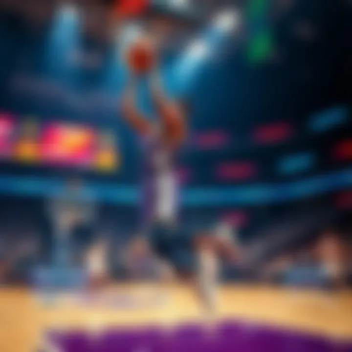 Pickens making a shot during the last moments of the game, celebrating a crucial basket for his team.