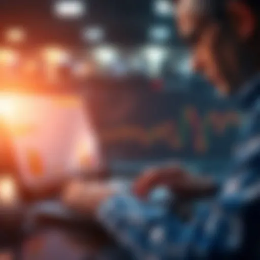 A person examining betting odds on a laptop with charts and graphs related to Plat 1.