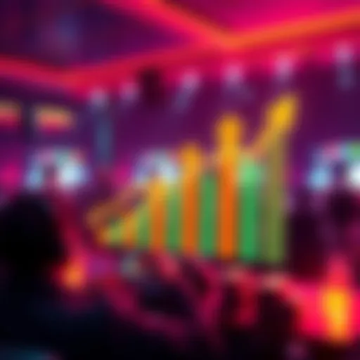 A graphic showing potential monthly earnings for players in Plat 4 level with upward trend arrows