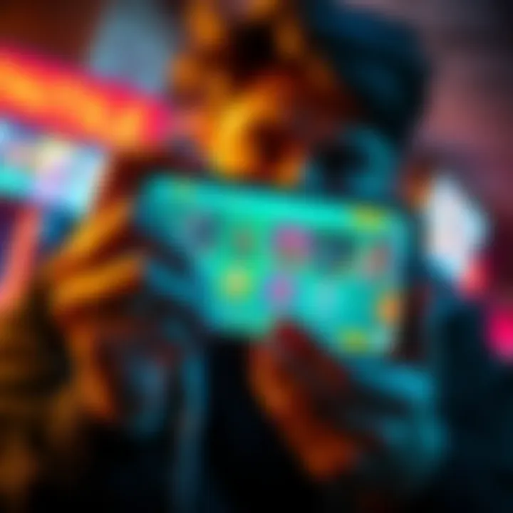 A person looking worried while holding a phone displaying a gaming app, reflecting on their gambling losses.