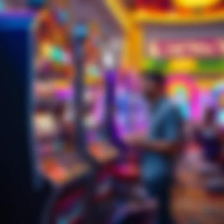 Player leaving money in slot machine A casino slot machine with cash left inside and a concerned player nearby