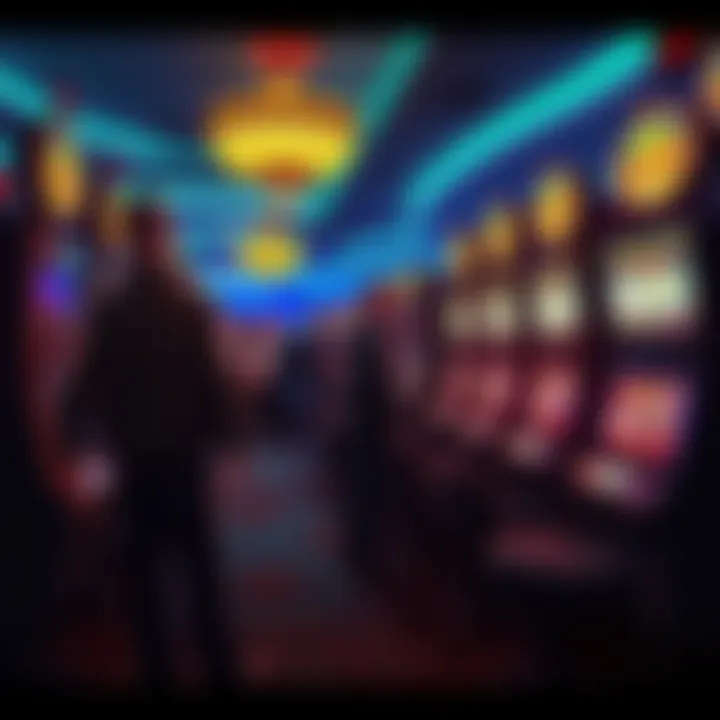A tense scene in a Las Vegas casino where a player finds a man waiting at the slot machine he left, with casino staff and security nearby