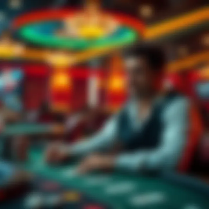 A player at a casino table looking disappointed after losing a hand in Blackjack.