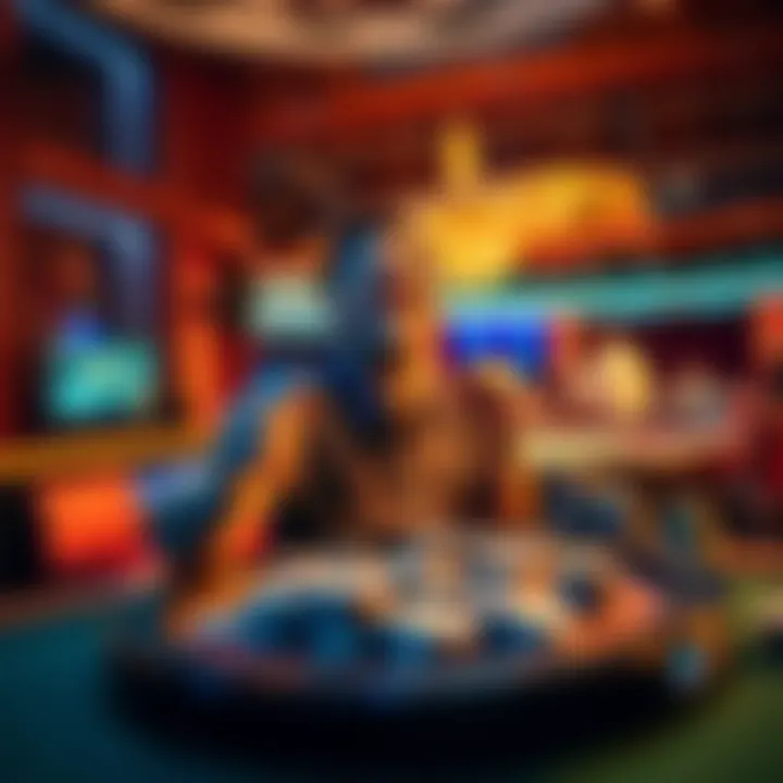 A player joyfully celebrating a big win at a casino table, displaying chips and smiling with excitement.