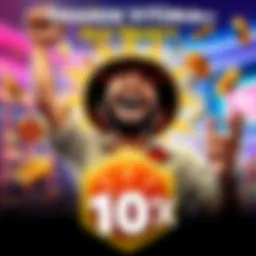 A happy player celebrating their significant win in the Old Trusty game, surrounded by symbols of free spins and a 10x multiplier.