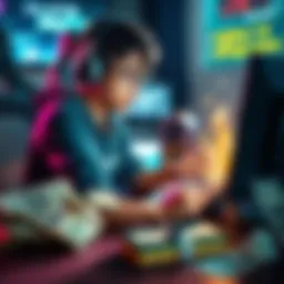 A sad player looking at their computer screen showing a lost gaming session, dollar bills scattered on a table, symbolizing financial loss.