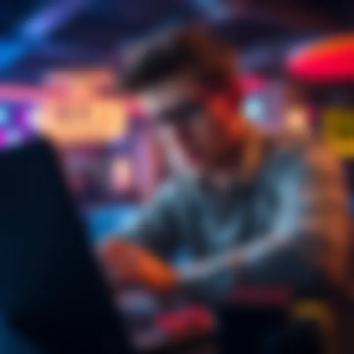 A poker player looking stressed while checking his cryptocurrency wallet on a laptop, highlighting withdrawal issues.