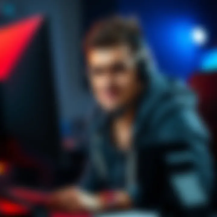 A gamer looking upset while playing on a computer, showing frustration over unassessed game results on a website.