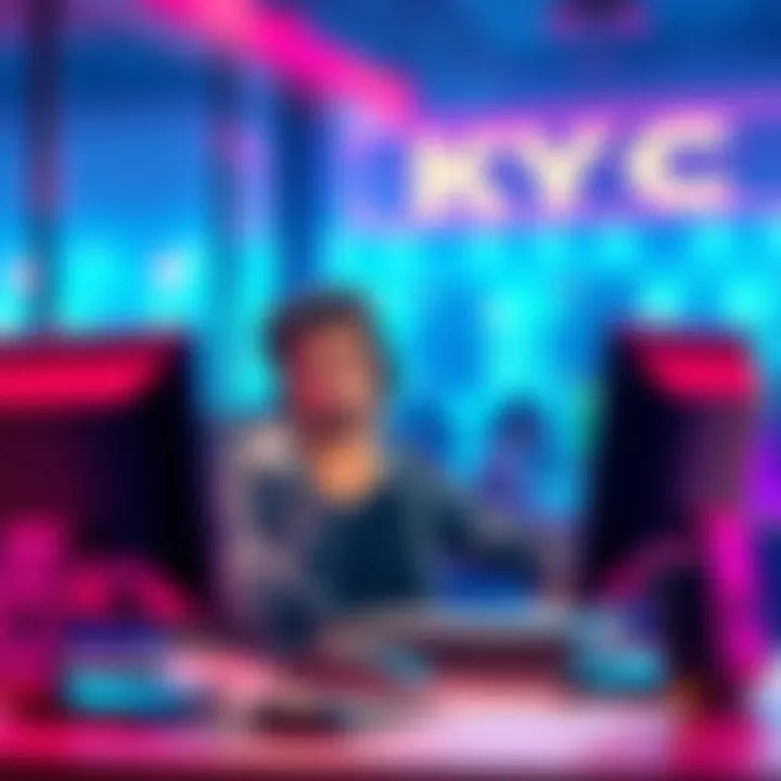 A worried player at a computer, thinking about KYC requirements after winning money online.