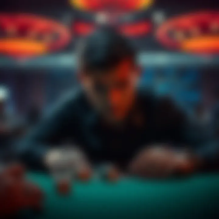 A frustrated player watches as their dice roll results in a loss, showing disappointment