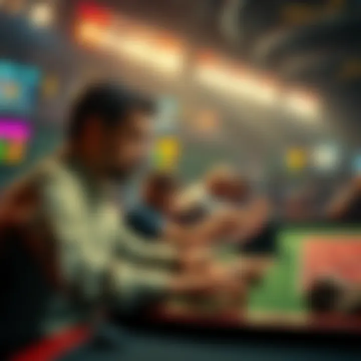A person placing a small bet at a betting table, showing a mix of excitement and uncertainty