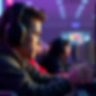 Player One struggling to win A gamer in a tense moment, focused on the screen, showing frustration as they try to win a game.