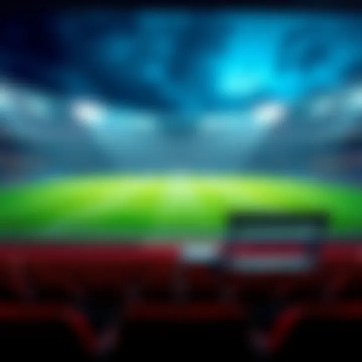 An empty sports field with a bench showing absence of players, symbolizing impact of player not playing on betting.