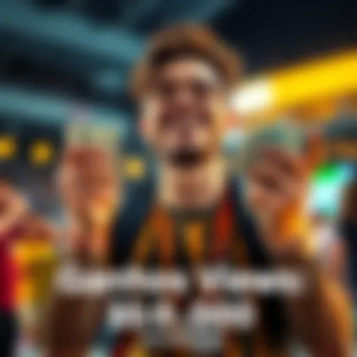 A happy player holding cash with a big smile after switching platforms from PrizePicks to Underdog