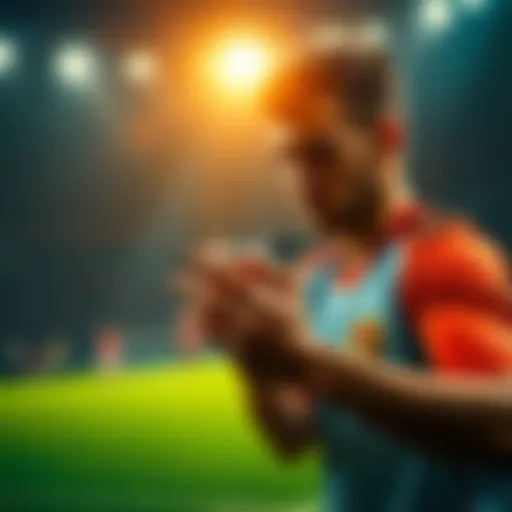 A player demonstrates the use of a pen as a potential assistive tool in sports, highlighting its practical implications.