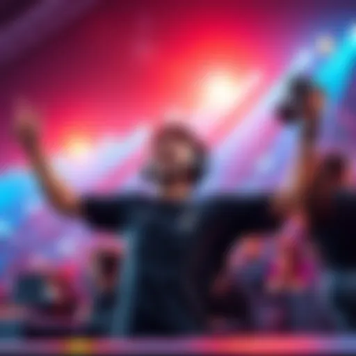 A player celebrating an individual win in a gaming competition, showcasing their skills and strategy with a trophy in hand.