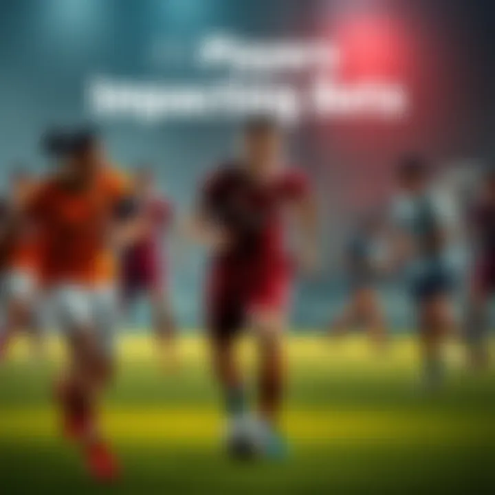 Group of athletes competing, with one player standing out, representing potential surprises in betting outcomes.