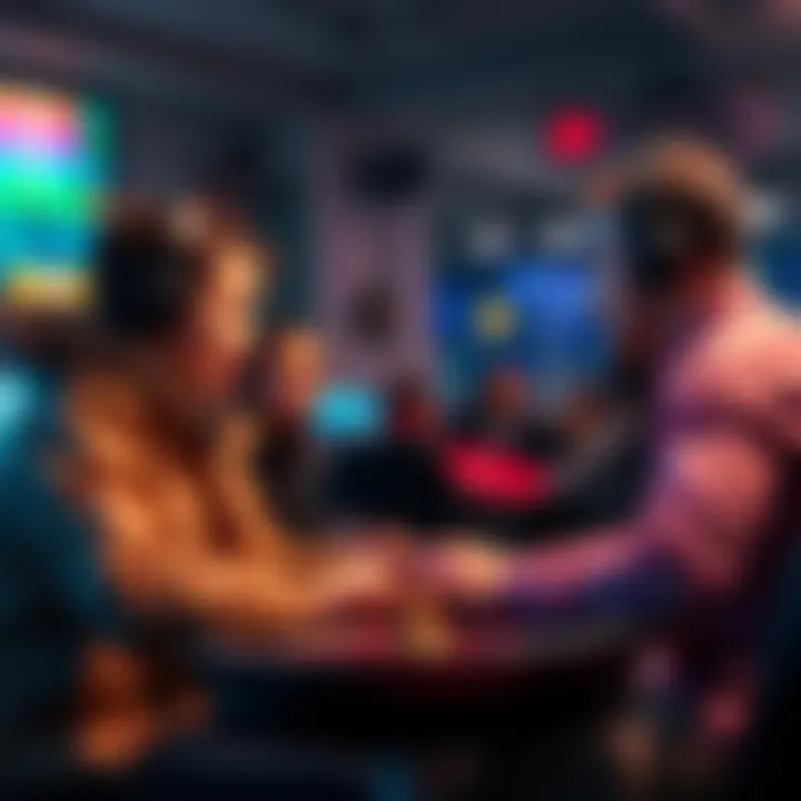Players discussing online casino reviews Group of people sharing experiences about online casinos and payment withdrawals