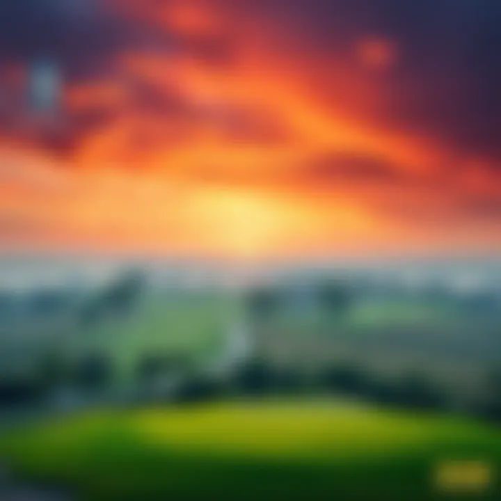 A scenic view of the golf course at Ponte Vedra Beach, showcasing players in action during the championship