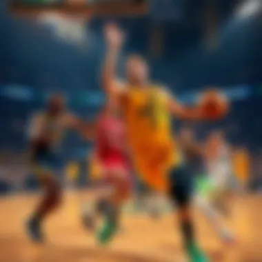 Basketball players on the court during a game against the Jazz, highlighting the intensity and rivalry, especially featuring Rudy Gobert