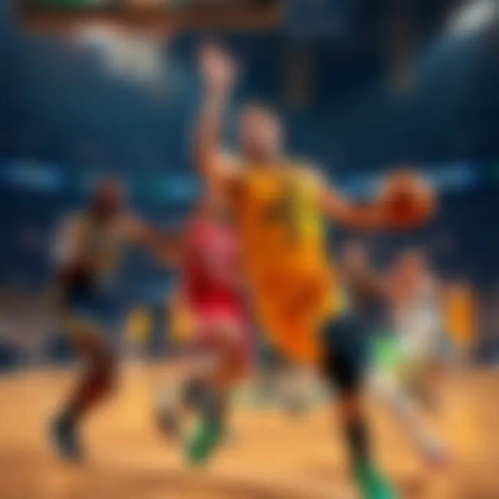 Basketball players on the court during a game against the Jazz, highlighting the intensity and rivalry, especially featuring Rudy Gobert