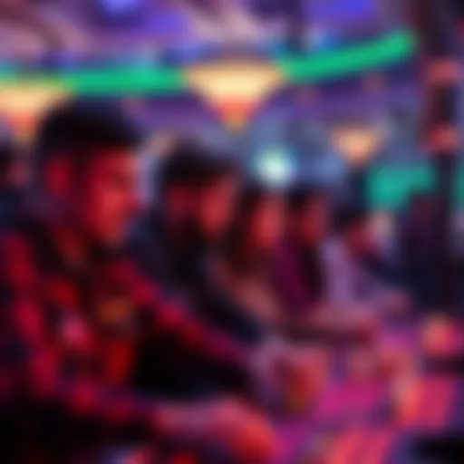 Group of players engaged in a game at a casino, focused and immersed in their experience with original games