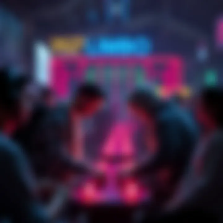 A group of people playing Limbo, some hiding numbers to avoid frustration.