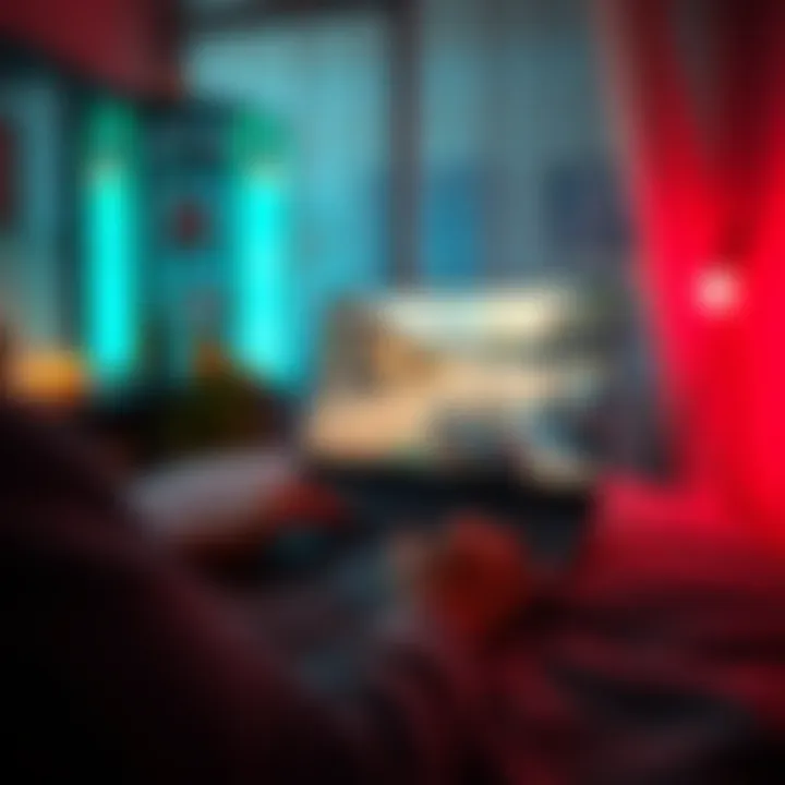 Playing games on GG from a restricted country A person using a laptop with a game on the screen while connected to a VPN in a cozy room