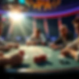 Playing KK Cards Pre-Flop A poker table showing players with KK cards, focused and strategizing before the flop.