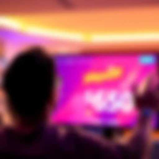 A person excitedly looking at a screen showing the Playsoff logo and a cash prize of $650.