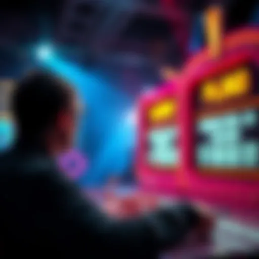 A player watches as chips drop in the Plinko board, highlighting the suspense of the game