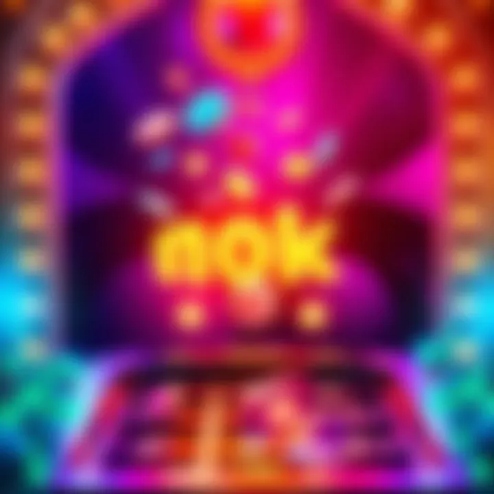 A colorful Plinko board with chips falling into slots, symbolizing potential wins in a gambling game.