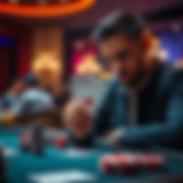 A player contemplating their move with KQJ8ds in a PLO10 poker game, considering a 4bet situation.
