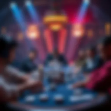 Players engaged in an intense Pot Limit Omaha card game, highlighting strategy and excitement.