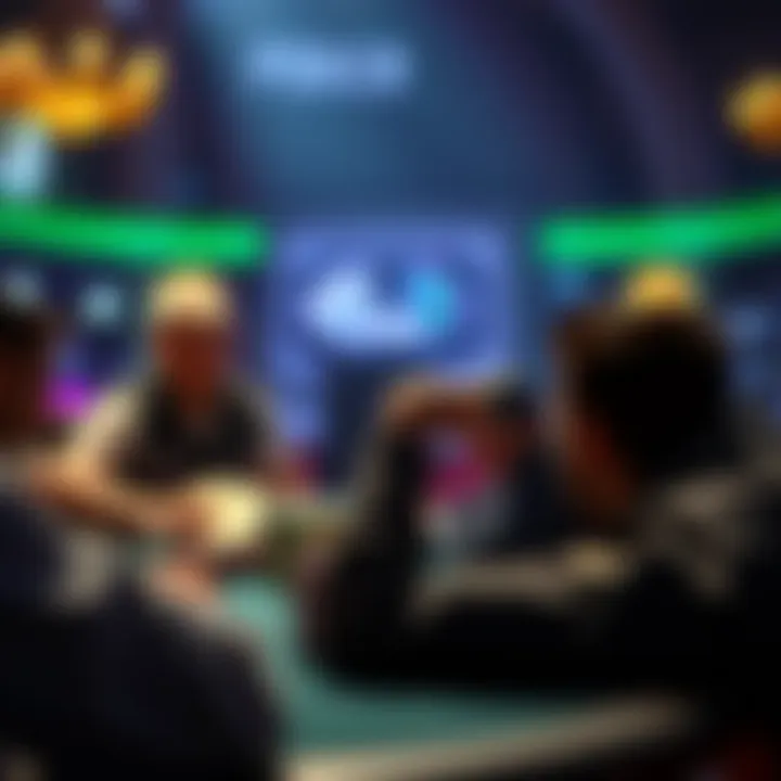 A player contemplating whether to continue in a poker game with a set of twos against an opponent showing a set of aces.