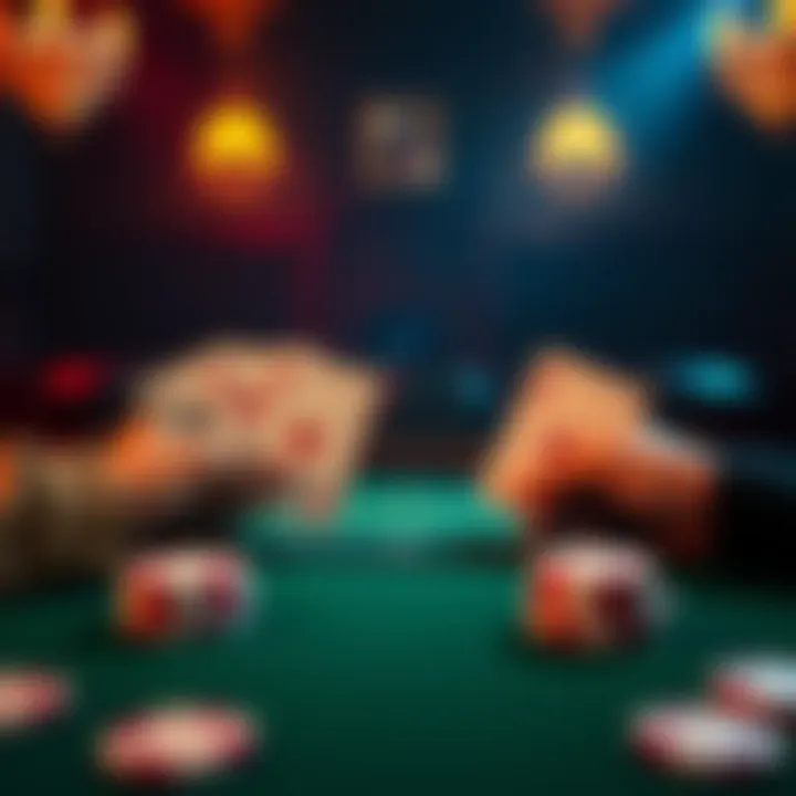 A poker table showing a hand with 8c9c versus KdKc, highlighting the mistake made by the player with lower cards.