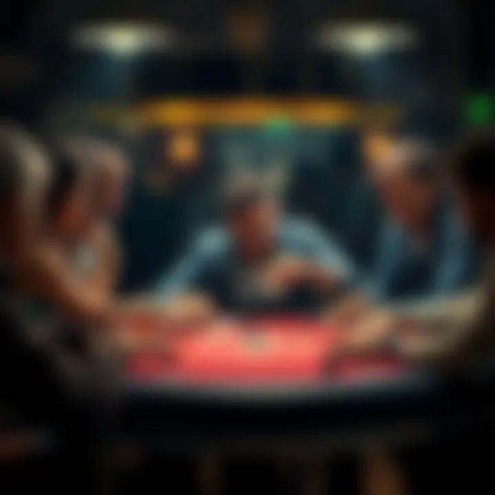 Hero makes a bold bet in a high-stakes poker game with tense expressions from players around the table