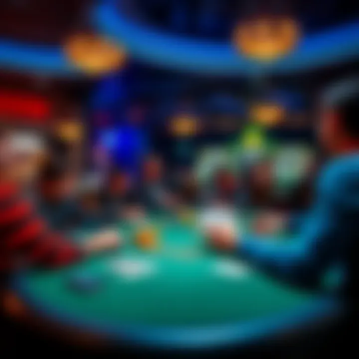 A poker table at Spielbank Wiesbaden with players discussing a controversial hand.